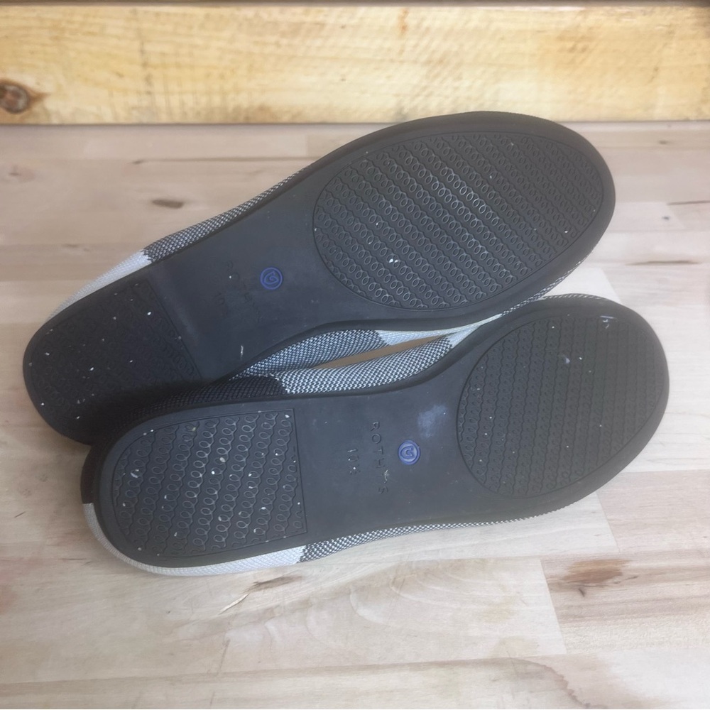 Rothy's Round Toe Captoe Flat Buffalo Plaid Slip On Size 10.5 - Picture 13 of 14